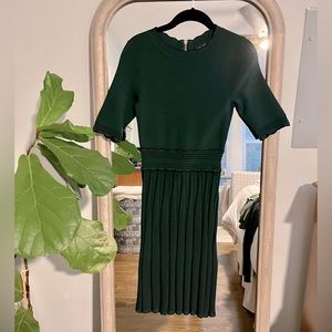 Ted Baker HUNTER GREEN Olivinn Mix Stitch Sweater Dress